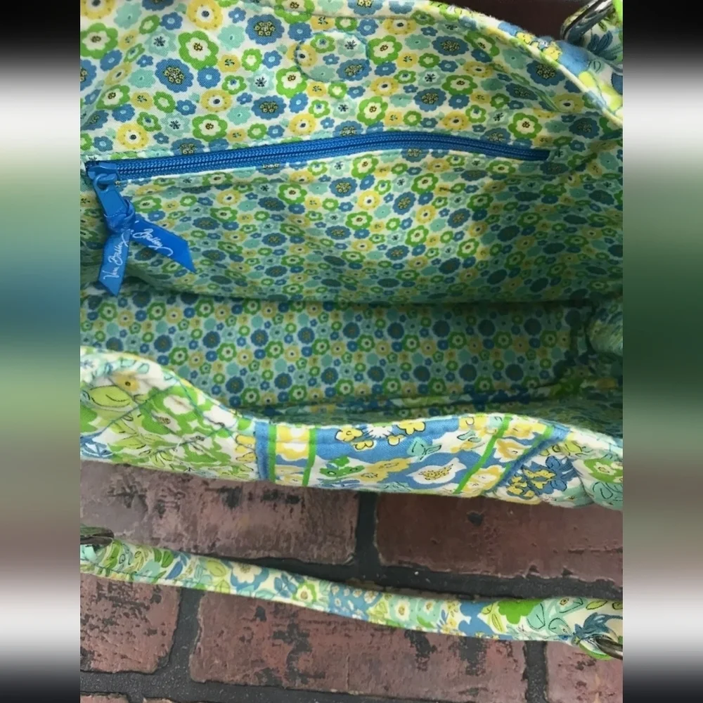 Vera Bradley Floral Green and Blue Women's Bag